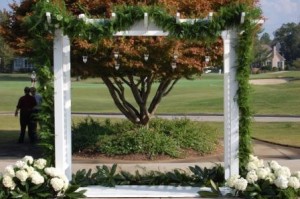 trellis with greenery