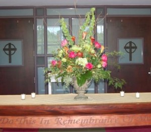 arrangement in church narthex