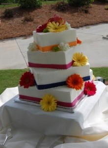 what a bright and colorful cake!