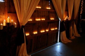 a wall of votives