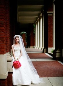 Hanley with her wonderful peony bouquet